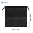 Shoe Bags For Travel  10pcs 20  Nonwoven Drawstring Socks Storage Bag  black 