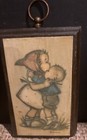 Set Of 2 Vintage 1970   s    bonnie    Hummel Style Wood Wall Plaques Decoupage Decor