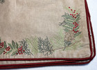 Nicole Miller Home Placemats  4  Khaki Red Green 13 X 19 100  Cotton Nwt