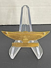 Vintage United Airlines Flight Attendant Stewardess Wings Name Tag Metal