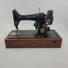 Vintage 1928 Singer Model 99 Portable Electric Sewing Machine Bentwood Case