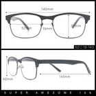 Classic Half Rim Contemporary Fashion Rectangle Powered Reading Glasses