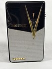 Vintage Toshiba 6tp-309 Transistor Six Radio Black Gold Japan W  Leather Case