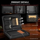 Cigar Humidor Case  Portable Box With V Cutter  Straight Black 