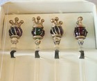 Vintage Pier 1 Imports Glass Crown Swizzle Sticks drink Stirrers Set Of 4 W box