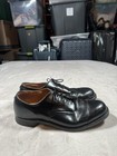 Vintage 1983 International Shoe Company Men s 9 5 Black Leather Military Oxford