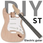 Unfinished Diy Strat S Style Electric Guitar Kit  natural   No Soldering Needed