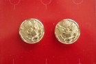 Us Army Gi One Pair Button Set For Enlisted Nco   Officer Visor Cap Chin Strap