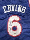Julius Erving Signed Philadelphia 76ers Sixers Custom Jersey Jsa Coa Hof