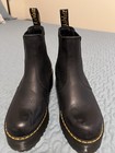 Dr  Martens Rometty Ii Black Leather Platform Lug Sole Chelsea Ankle Boot Us 6