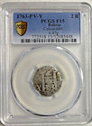 1763-pv-y Potosi Carlos Iii Silver Cob 2 Reales Km-43 Pcgs F-15