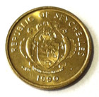 1990 Seychelles 1 Cent Coin  Mud Crab Animal Africa Wildlife