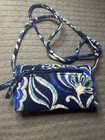 Vera Bradley Mediterranean Blue Wallet Shoulder Crossbody Strap