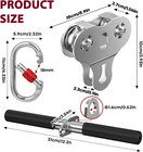 Zipline Pulley  304 Stainless Steel Tandem Speed Double Pulley For 1 4 5 16 3 8 