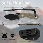 Flissa Fixed Blade Knife 7  full Tang Hunting Knife With Kydex Sheath G10 Handle