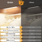 2 Pack Rechargeable Under Cabinet Lights  84 Led 3 Color 5 Level Motion Sensor