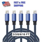 5pack Mfi Certified Iphone Charger Lightning Cable Fast Charging Usb Cord