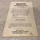 Rare Landers  Frary   Clark Bathroom Scale New Britain  Ct 250lb Users Manual