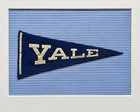Yale Pennant Early 1900 s  Gold Framed And Matted