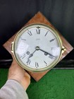 Vintage Schatz German Marine Clock Ship   s Bells Brass 8 Day Working W  Key