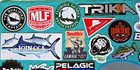 34  - Different   Authentic - Sport Fishing Decals Lot - Offshore Vinyl Stickers