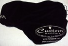 Custom Saddlery English Saddle Cover - Black  White Logo - Nice