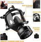 Full Face Respirator Mask With Filters  Anti-fog  Gas   Dust Protection - Best