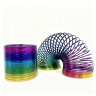 Magic Rainbow Slinky Spring Toy Gold Foil Fidget Sensory Coil Kids