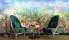 Flowers Wall Mural  Bedroom Wallpaper Decal  Self-adhesive Wall Art