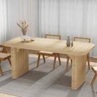 Roesler 62 In  Light Brown Sled Dining Table  Rectangle Kitchen Table  Seats 6