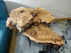 Live Edge Coffee Table Wood Coffee Table  Olive Rustic Coffee Table Set Of 3