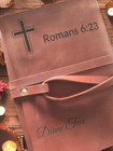 Personalized Full-grain Leather Bible Cover - Custom Engraved Book Protector
