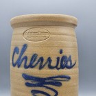 B Stebner Pottery Cobalt-decorated Stoneware Storage Jar -  cherries 