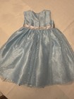 Disney Princess Girls Tulle Lace Dress Flower Girl Birthday Party Dress Sz 4 5