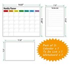 Magnetic Dry Erase Calendar For Fridge  Pack Of 3-14 6    X 11 6    Magnetic Monthly