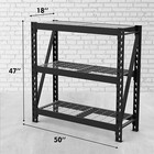 Workpro 3-tier Garage Shelving Unit 18 dx50 wx47 h Steel Storage Rack Shelving