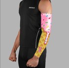 Pink Ribbon Ice Cream Cone Sprinkles Football Baseball Compression Arm Sleeve
