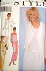 Style Uncut Vtg Pattern 2871 Misses Sz 10-22 Top Button Front Jacket Pants Skirt