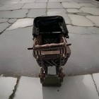 Vintage Antique Baby Doll Pram Stroller Carriage Buggy Wooden Metal 10  X 10 