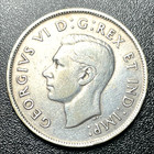 Canada 1940 - 50 Cent Half Dollar Canadian Coin - 80  Silver