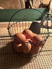 Antique Vintage Twisted Wire Basket Old Farmhouse Garden Egg Harvesting 6   x4   