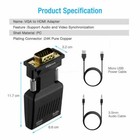 Vga To Hdmi Adapter Full Hd 1080p Audio Video Converter Laptop Pc To Tv Hdtv Av