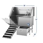 Large Pet Dog Grooming Bath Tub Station 304 Stainless Steel 50  professional