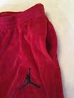 Air Jordan Jumpman Logo Youth Size Xl Red Velvet Velour Joggers Sweatpants