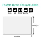 100 500 stack 4x 6 Fanfold Direct Thermal Shipping Labels For Zebra   Rollo