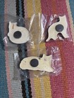 Vintage Resin Cat Refrigerator Magnets Set Of 3 3d Kitten New Sealed