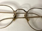 Vintage Gold Filled Wire Frame Eyeglasses Spectacles Round Cable Temple