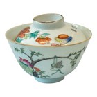 Antique Chinese Qing Dynasty Tongzhi Famille Rose Porcelain Covered Bowl