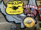 Vintage Lot Of 35 Motorcycle Pins Buttons Plus 7 Patch Hog And More Bikers Pin