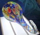 David Lindsay Signed 2004 Art Glass Solid 6  Sculpture Undersea Adventures